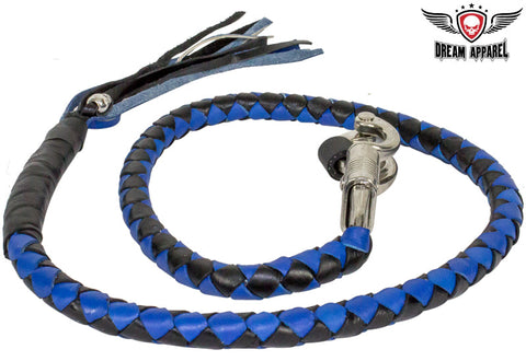Dream Apparel Black & Blue Get Back Whip For Motorcycles 42"