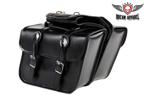 Dream Apparel Genuine Leather Motorcycle Saddlebag