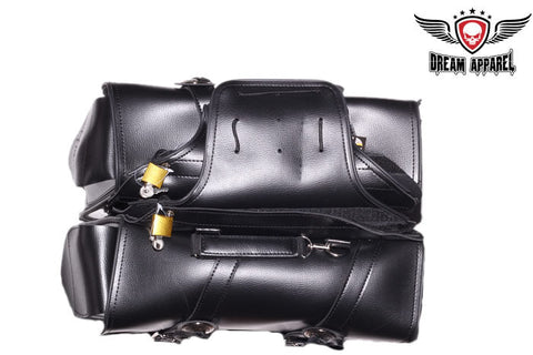 Dream Apparel Genuine Leather Motorcycle Saddlebag