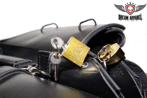 Dream Apparel Genuine Leather Motorcycle Saddlebag