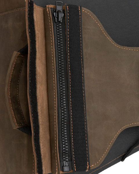 Dream Apparel Motorcycle Genuine Brown Leather Saddlebag with Gun Holsters