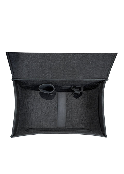 Dream Apparel Motorcycle Saddlebag Black PVC Classic Vintage Style, Weather-Resistant Saddlebag