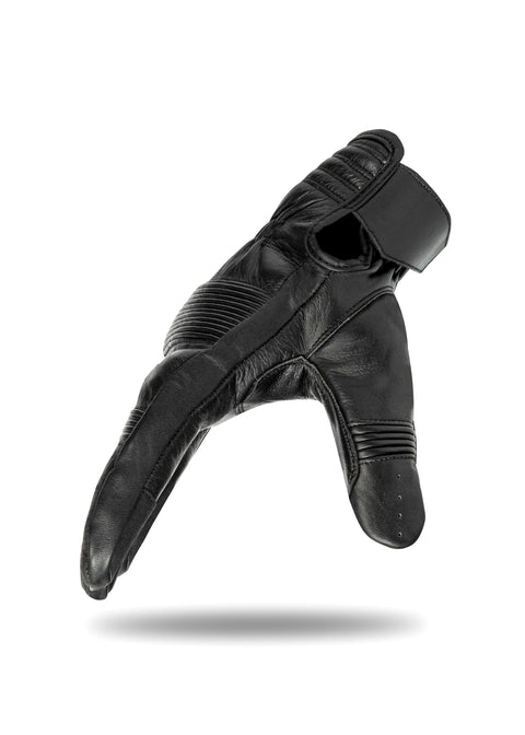 Men's Leather Driving Gloves, Touchscreen Compatible, Soft Lined Black Leather Gloves Anti-Slip Grip