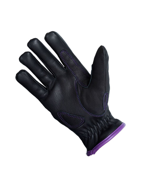 Ladies Leather Gloves Purple