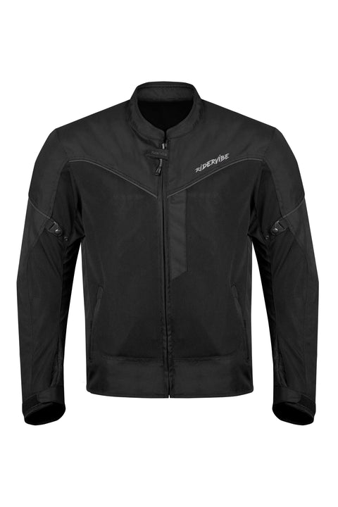 Men’s Mesh Motorcycle Jacket with Removable Armor, Reflective Trim, Zip-Out Lining, Adjustable Cuffs