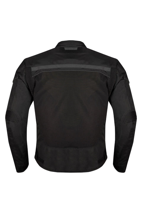 Men’s Mesh Motorcycle Jacket with Removable Armor, Reflective Trim, Zip-Out Lining, Adjustable Cuffs