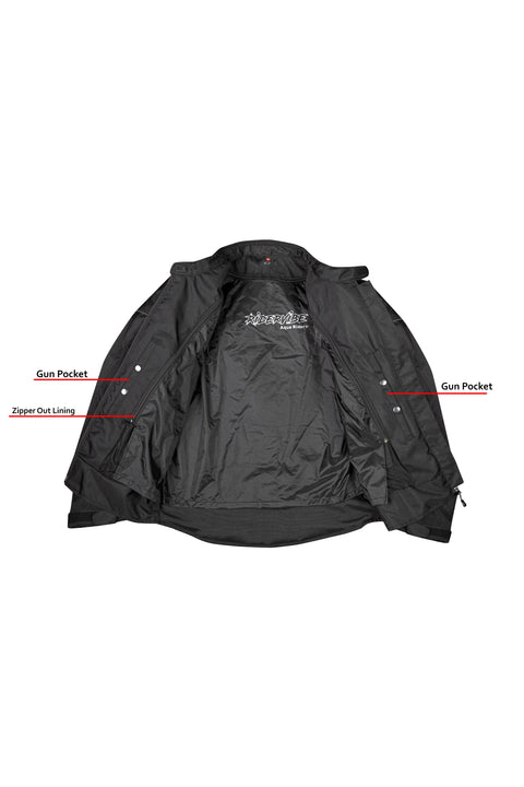 Men’s Mesh Motorcycle Jacket with Removable Armor, Reflective Trim, Zip-Out Lining, Adjustable Cuffs