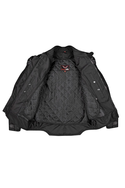 Dream Apparel Mens Textile Fabric Motorcycle Jacket With Reflectors
