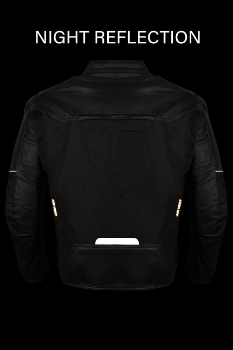 Dream Apparel Mens Textile Fabric Motorcycle Jacket With Reflectors