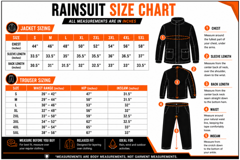 Dream Apparel Waterproof Rain Suit for Men, 2-Piece Motorcycle Rain Gear with Hood Reflective Strips