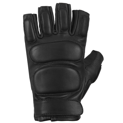 Men's Leather Motorcycle Gloves with Knuckle Protection, Anti-Skid Palm Grip, Soft Padding