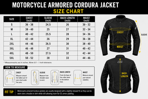 Men's 600D Polyester Motorcycle Jacket Waterproof & Breathable with Removable Thermal Liner CE Armor