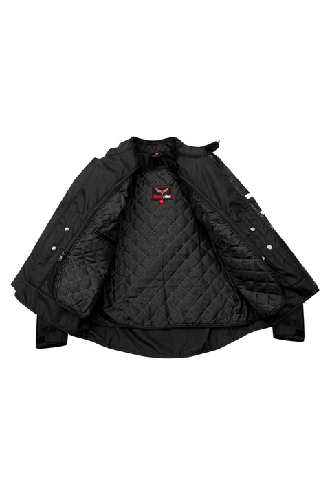 Men's 600D Polyester Motorcycle Jacket Waterproof & Breathable with Removable Thermal Liner CE Armor