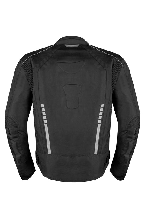 Men's 600D Polyester Motorcycle Jacket Waterproof & Breathable with Removable 75gm Thermal Liner CE
