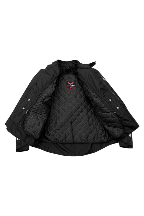 Men's 600D Polyester Motorcycle Jacket Waterproof & Breathable with Removable 75gm Thermal Liner CE