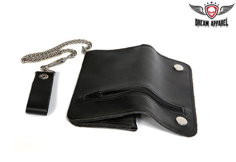 Leather Wallet With Zipper