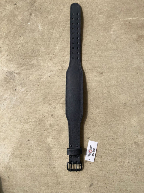 Dream Apparel Leather Weight Lifting Belt Powerlifting Heavy-Duty Back Support Lever/Prong Buckle