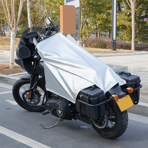 Dream Apparel Motorcycle Silver Seat Shade Cover Waterproof and Sunproof Protection Touring Bikes Ea