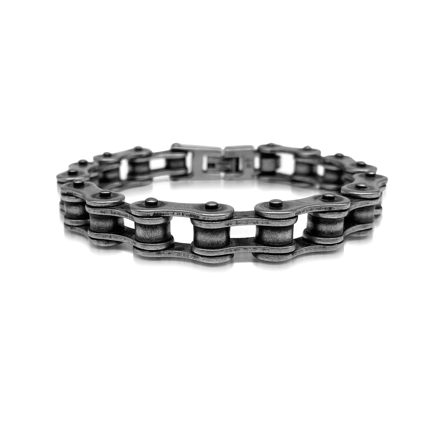 Mens Stainless Steel chain bracelet link, for motorcycle & bike lovers (with gift box)