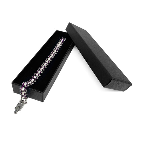 Motorcycle Crystal Stainless Steel Chain Bracelet