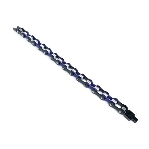 Motorcycle Crystal Stainless Steel Chain Bracelet