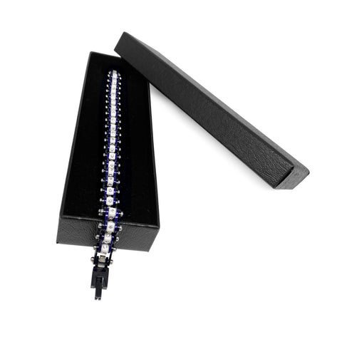 Motorcycle Crystal Stainless Steel Chain Bracelet