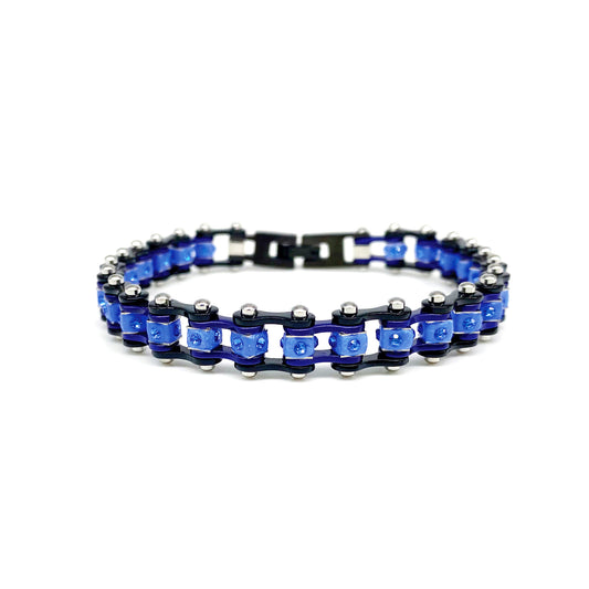 Motorcycle Crystal Stainless Steel Chain Bracelet