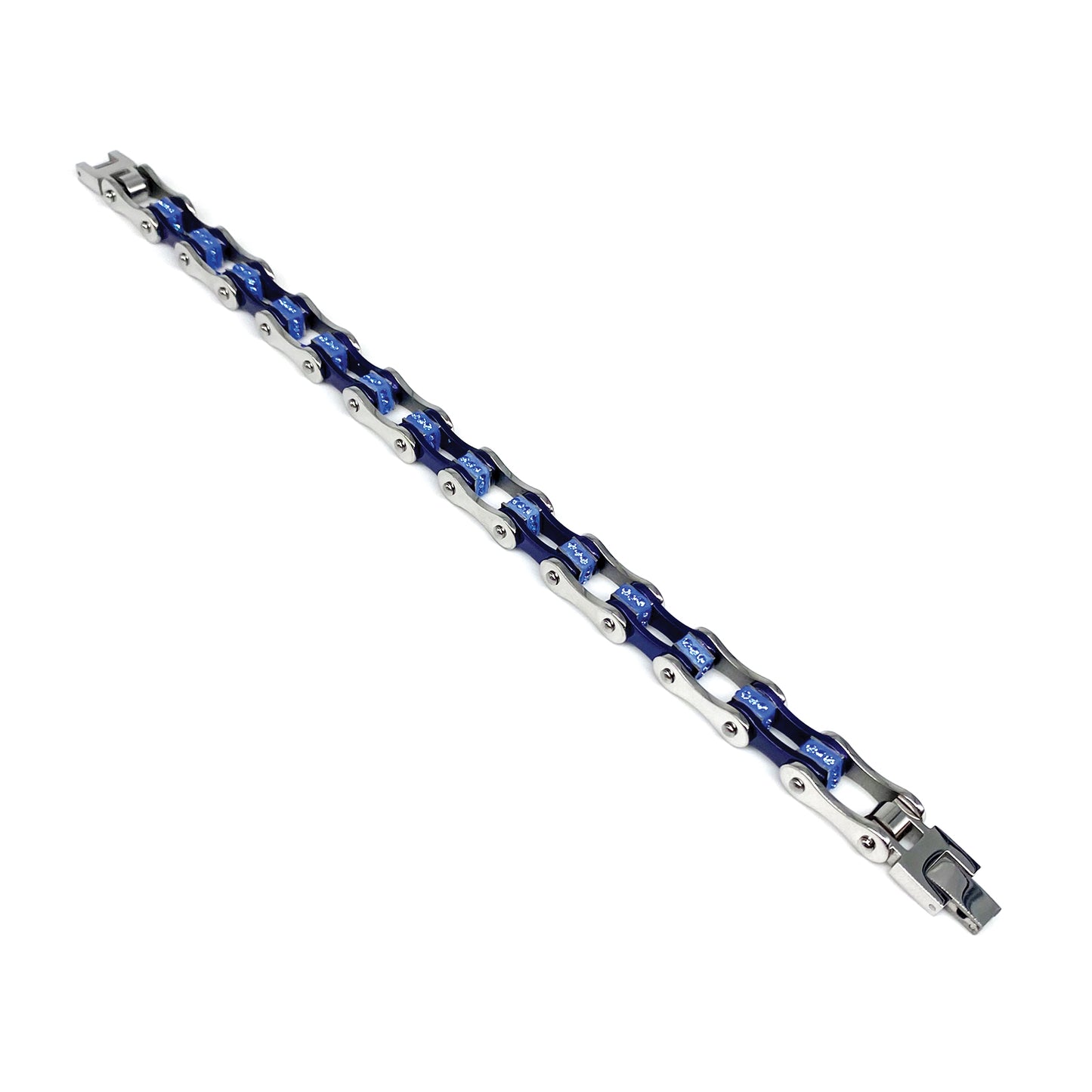 Motorcycle Crystal Stainless Steel Chain Bracelet