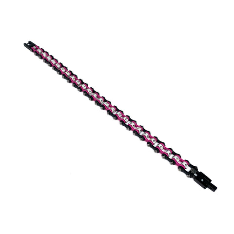 Motorcycle Crystal Stainless Steel Chain Bracelet