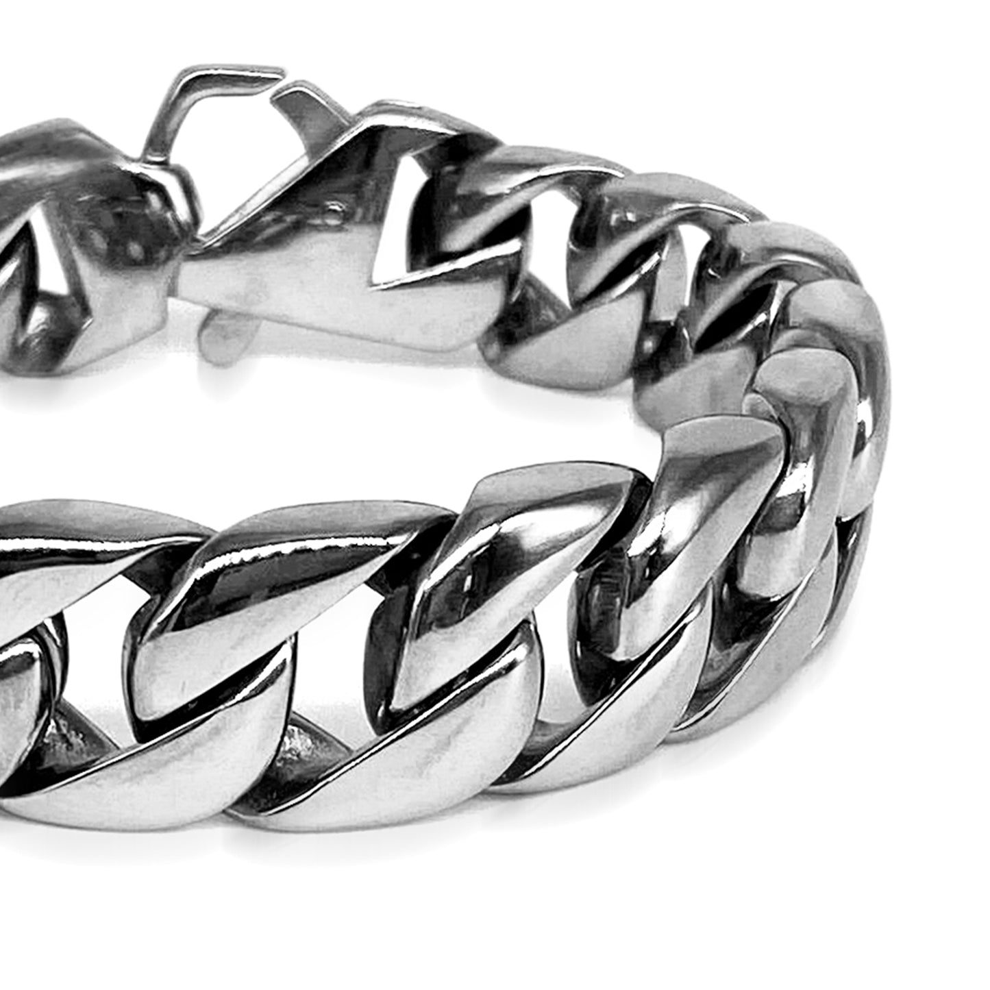 Mens Stainless Steel chain bracelet link, for motorcycle & bike lovers (with gift box)