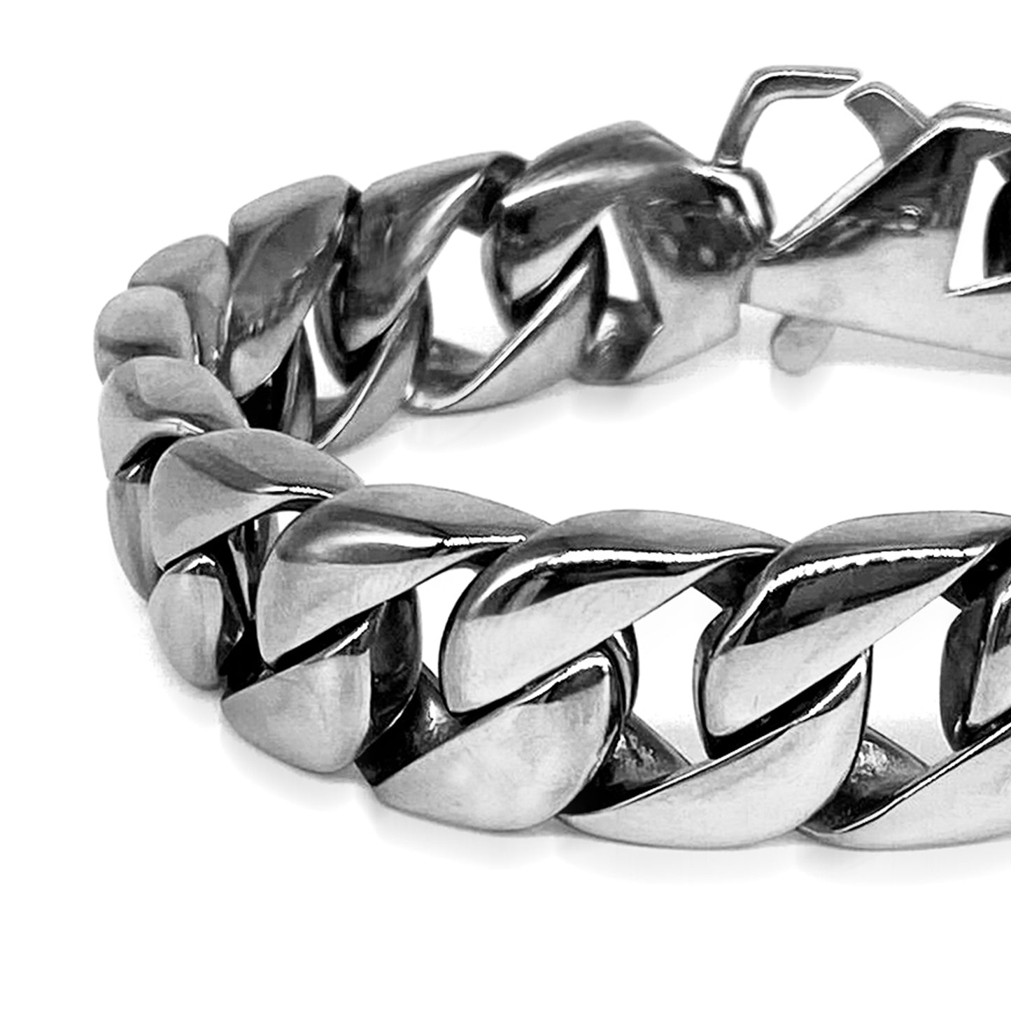 Mens Stainless Steel chain bracelet link, for motorcycle & bike lovers (with gift box)