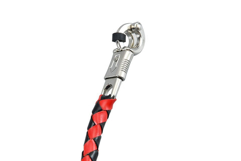 Dream Apparel® Black And Red Fringed Get Back Whip with Red Pool Ball No 7