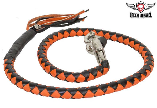 Orange & Black Get Back Whip For Motorcycles