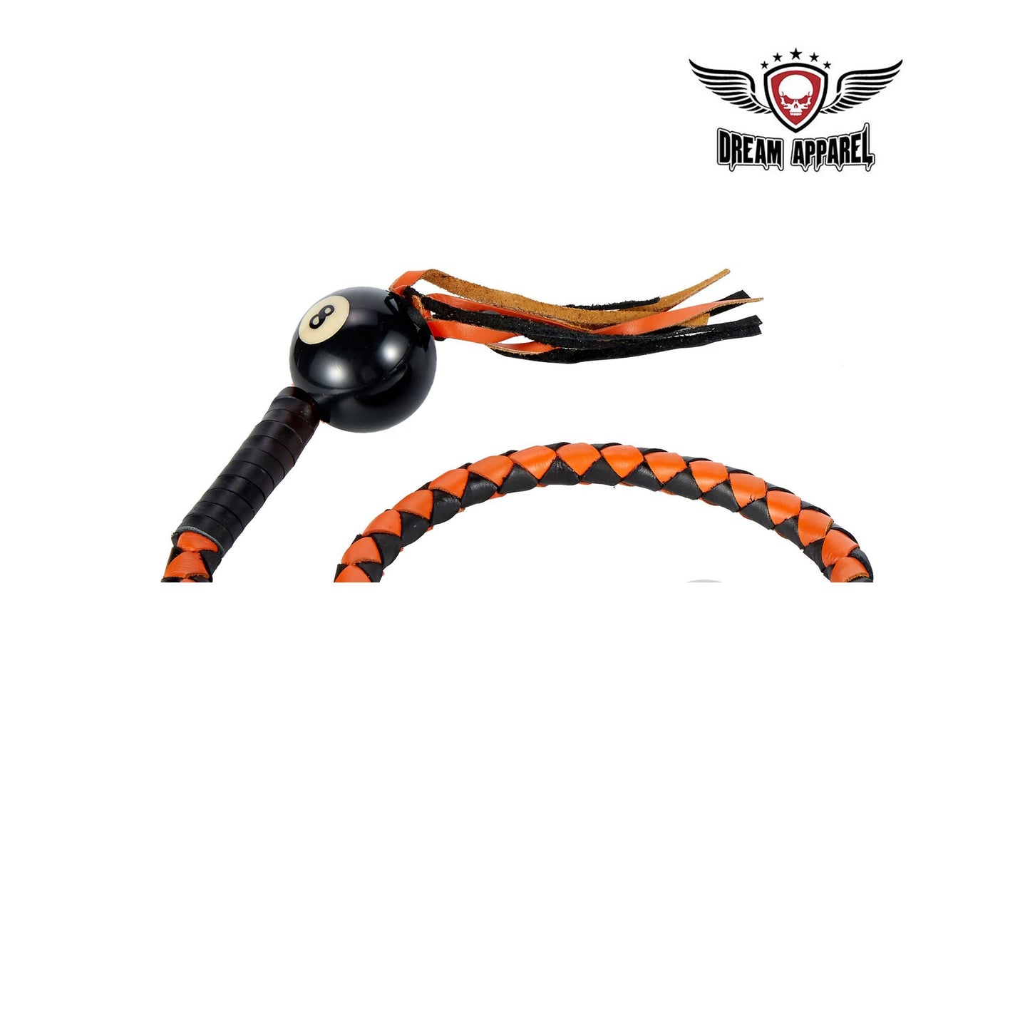 Black And Orange Fringed Pool Black Ball8 Get Back Whip